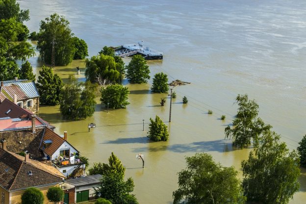 flooded homes